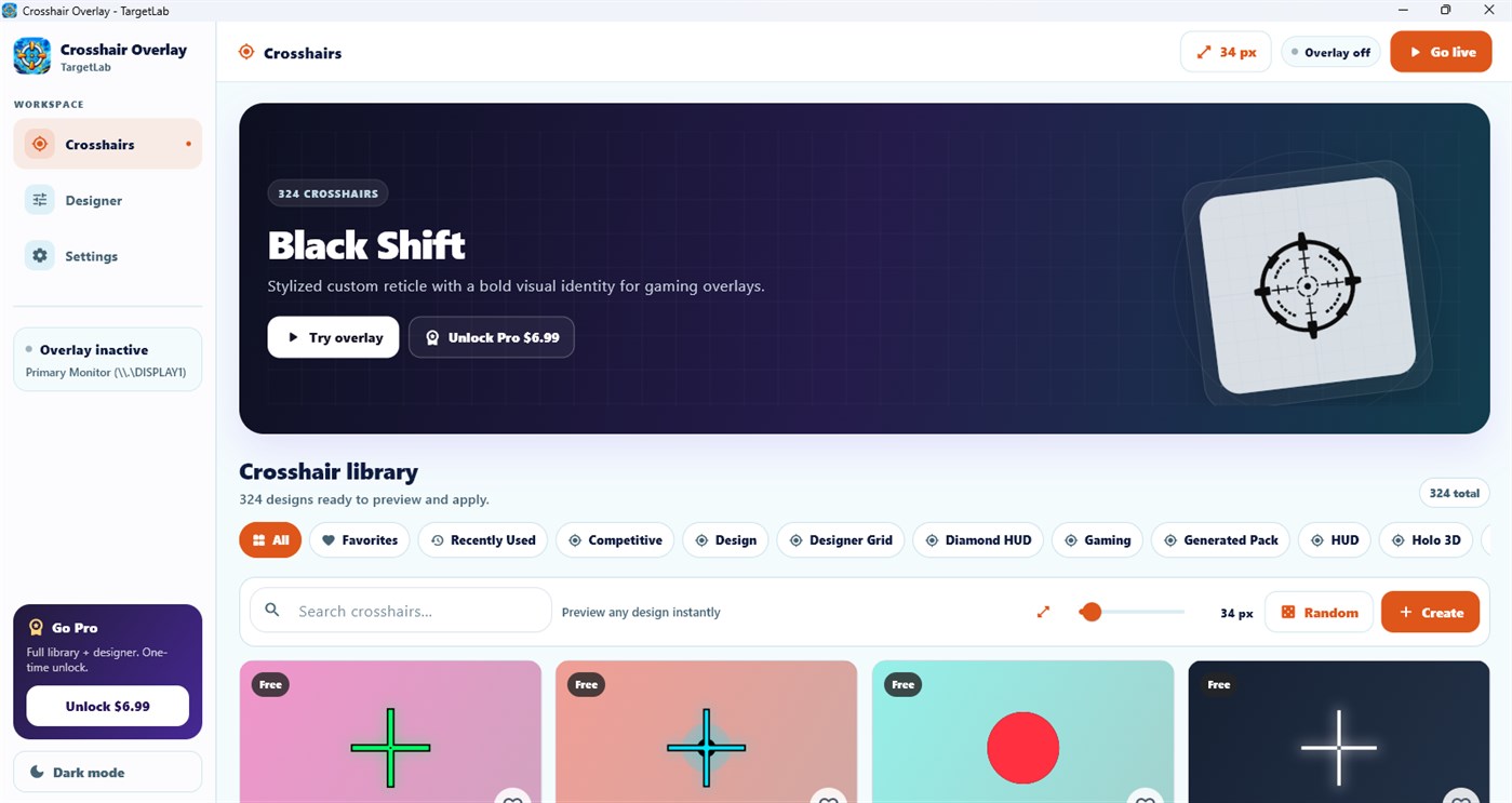 TargetLab Windows app screenshot 1