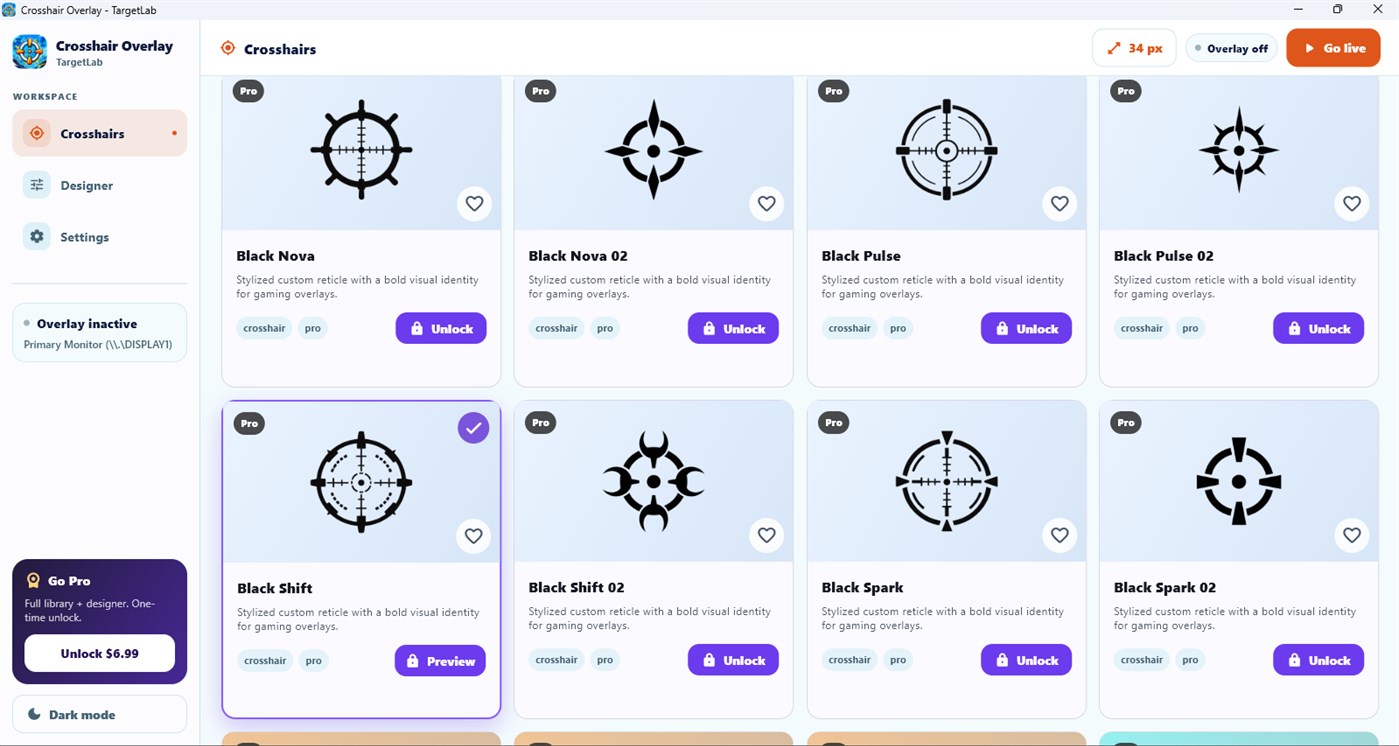 TargetLab Windows app screenshot 2